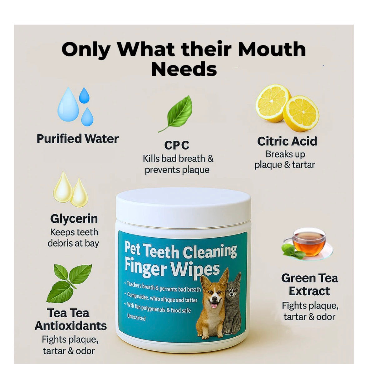 Pet Ear & Teeth Cleaning Wipes Kit – Gentle Grooming & Ear Mite Removal