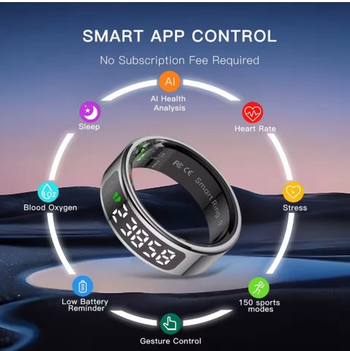 Smart Health Ring – Heart Rate, Blood Oxygen, Sleep & Activity Tracker