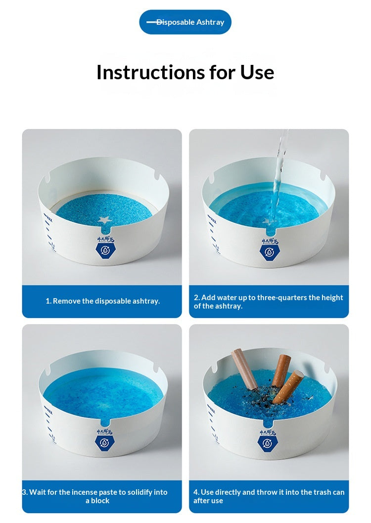 Disposable Paper Ashtrays – Smoke-Suppressing Sand for Home, Hotels & Offices